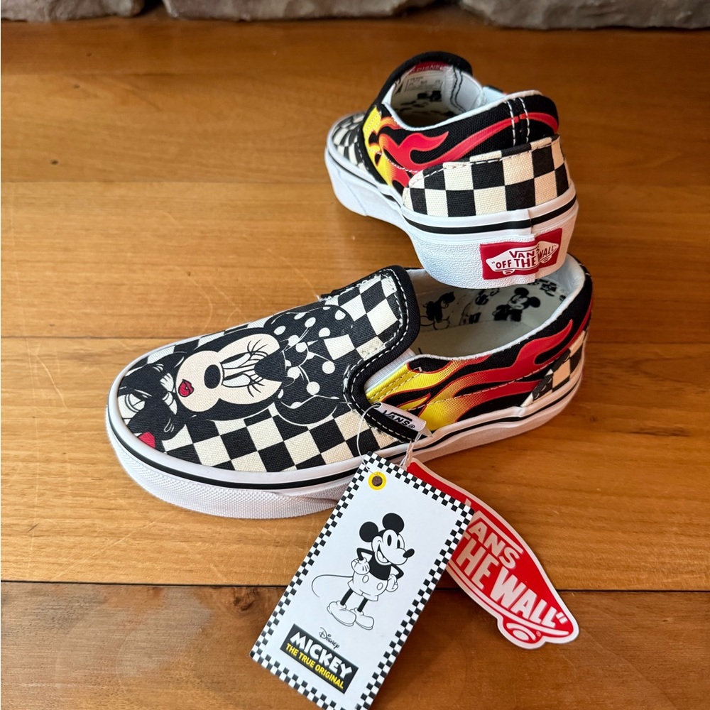 NWT Kids Vans Disney Edition Checkerboard shoes size 12